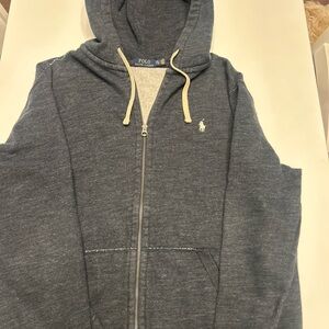 Ralph Lauren Men's Gray Zip-Up Hoodie